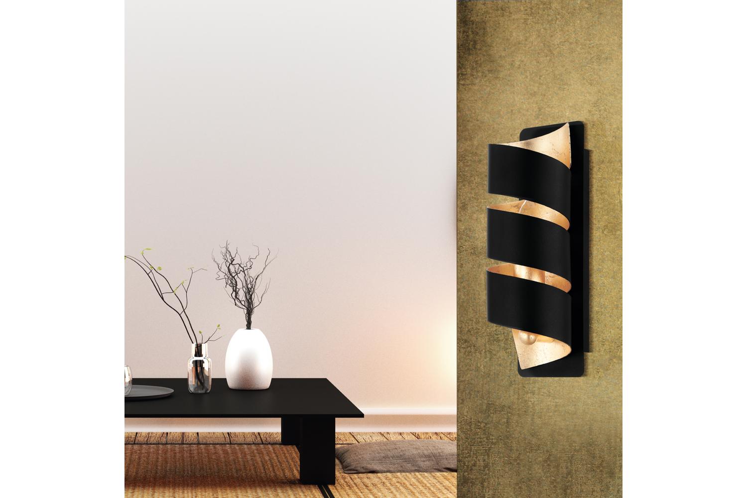 Elgo | Elizondo Wall Light | Black/Gold