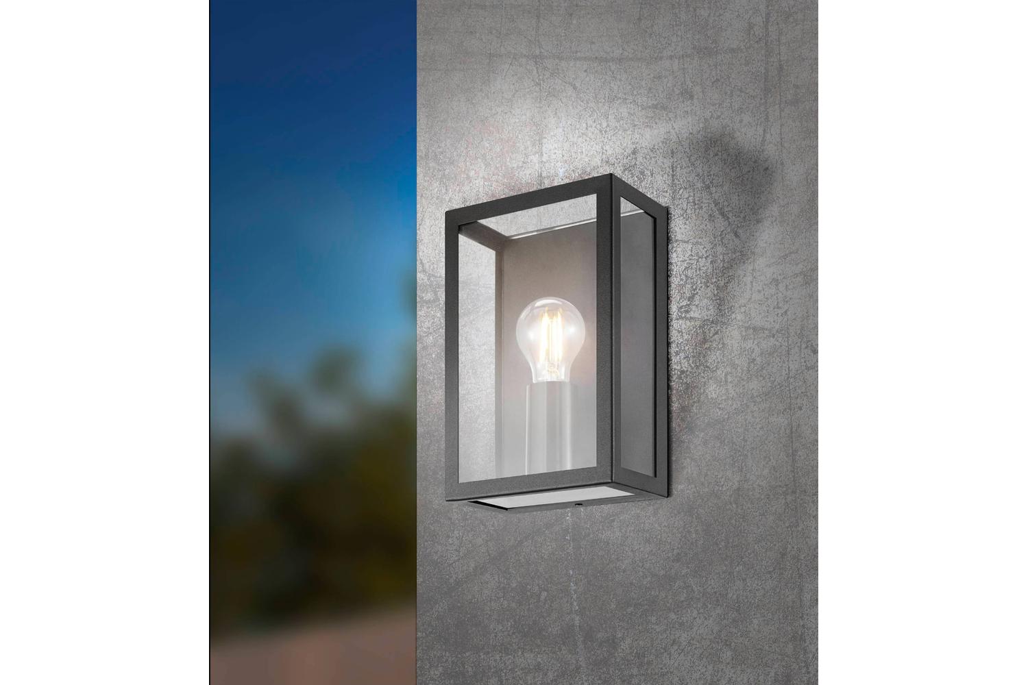 Eglo | Alamonte 1 Caged Industrial Exterior Wall Light | Black