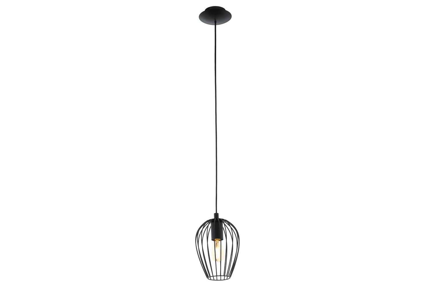 Eglo | Newtown Vintage Caged Pendant Light | Black