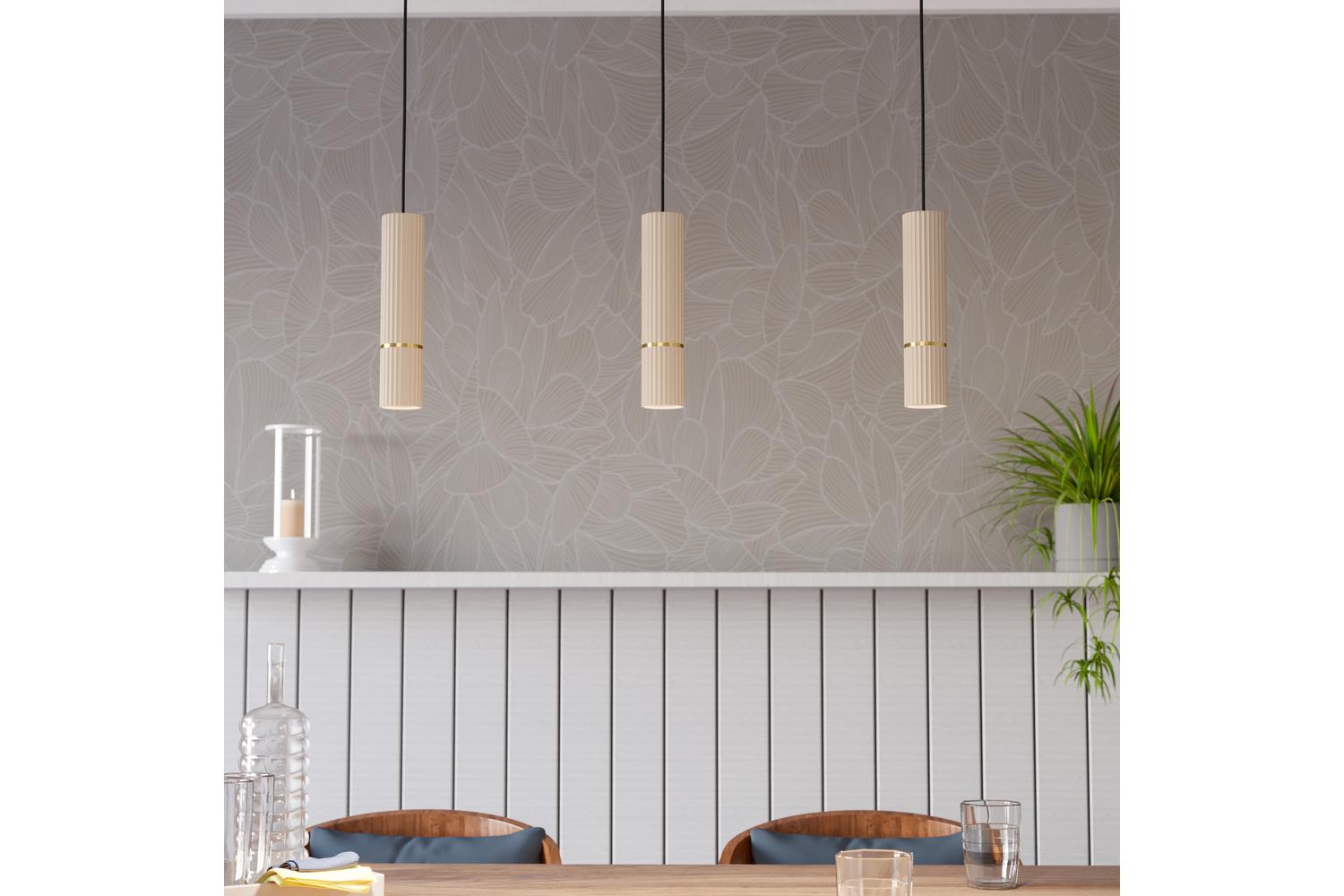 Eglo | Caminia Steel Monochrome Pendant Light | Sandy