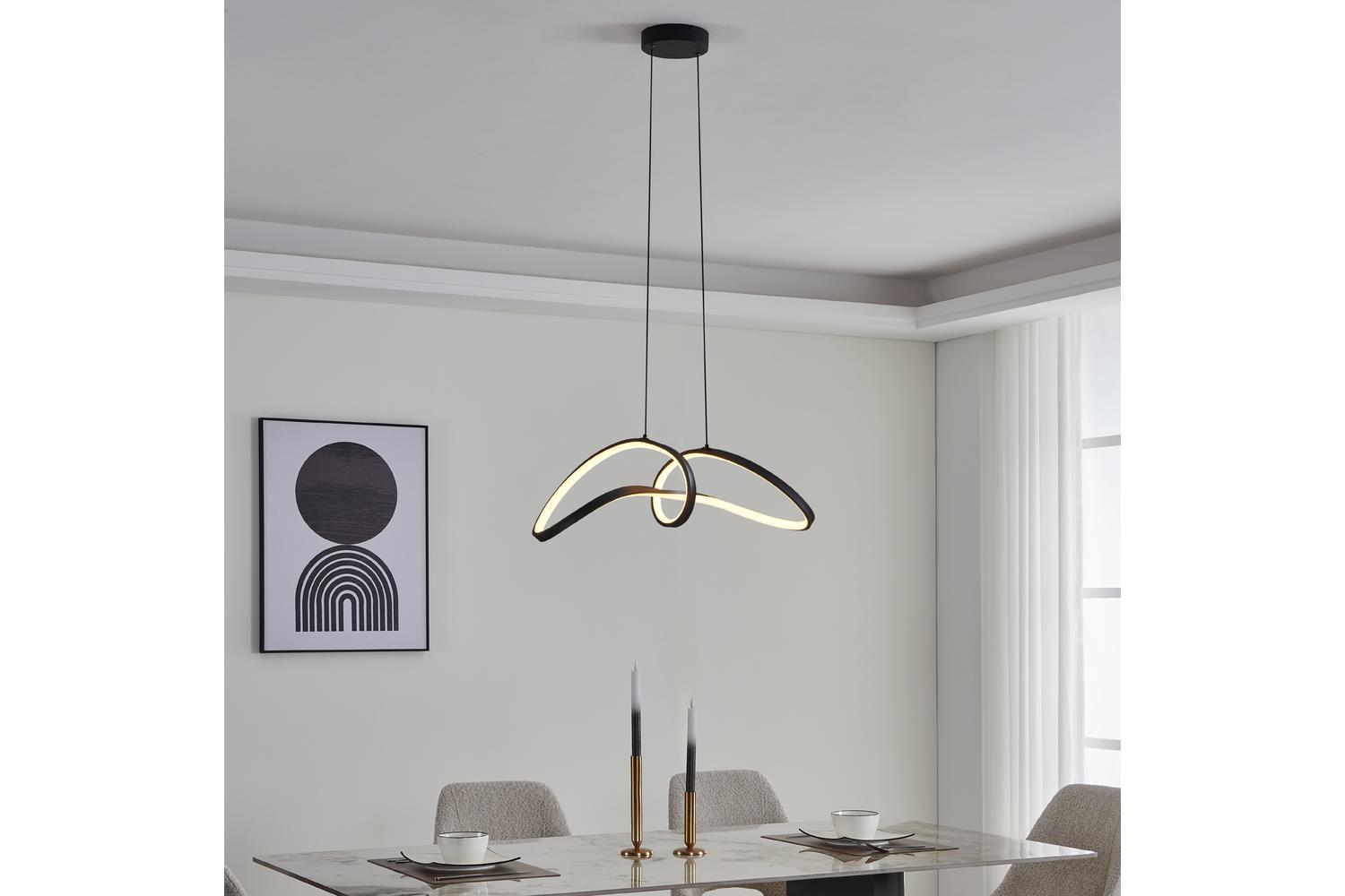 Eglo | Calarossa Modern Smart Pendant Light | Black/White
