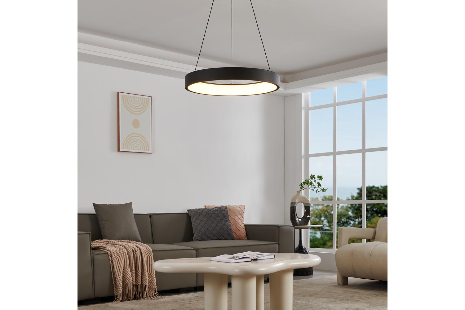 Eglo | Marghera Steel Modern Smart LED Pendant Light | Black