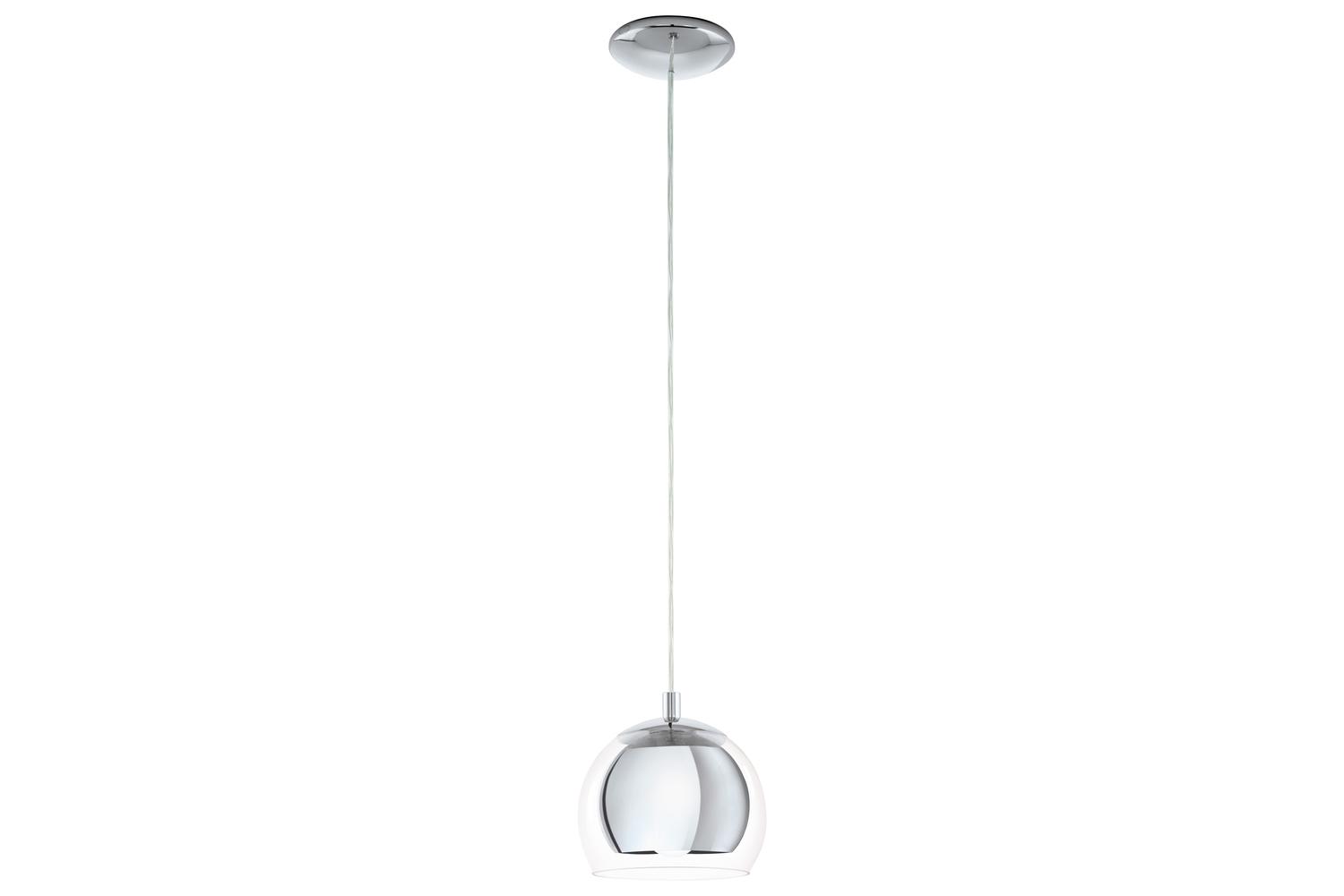 Eglo | Rocamar Glass Shade Pendant Light | Chrome