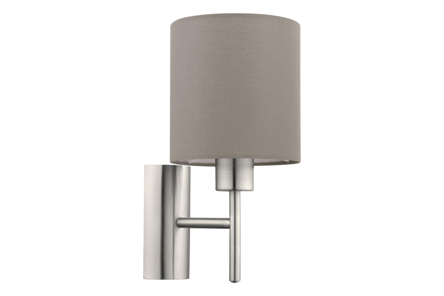 Eglo | Pasteri Wall Light | Nickel/Taupe