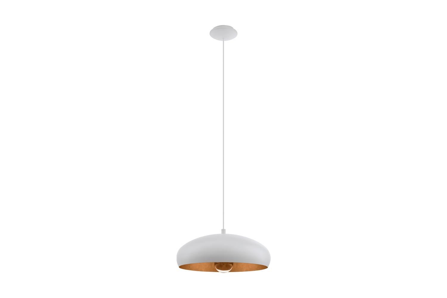 Eglo | Mogano 1 Vintage Pendant Light | White/Copper
