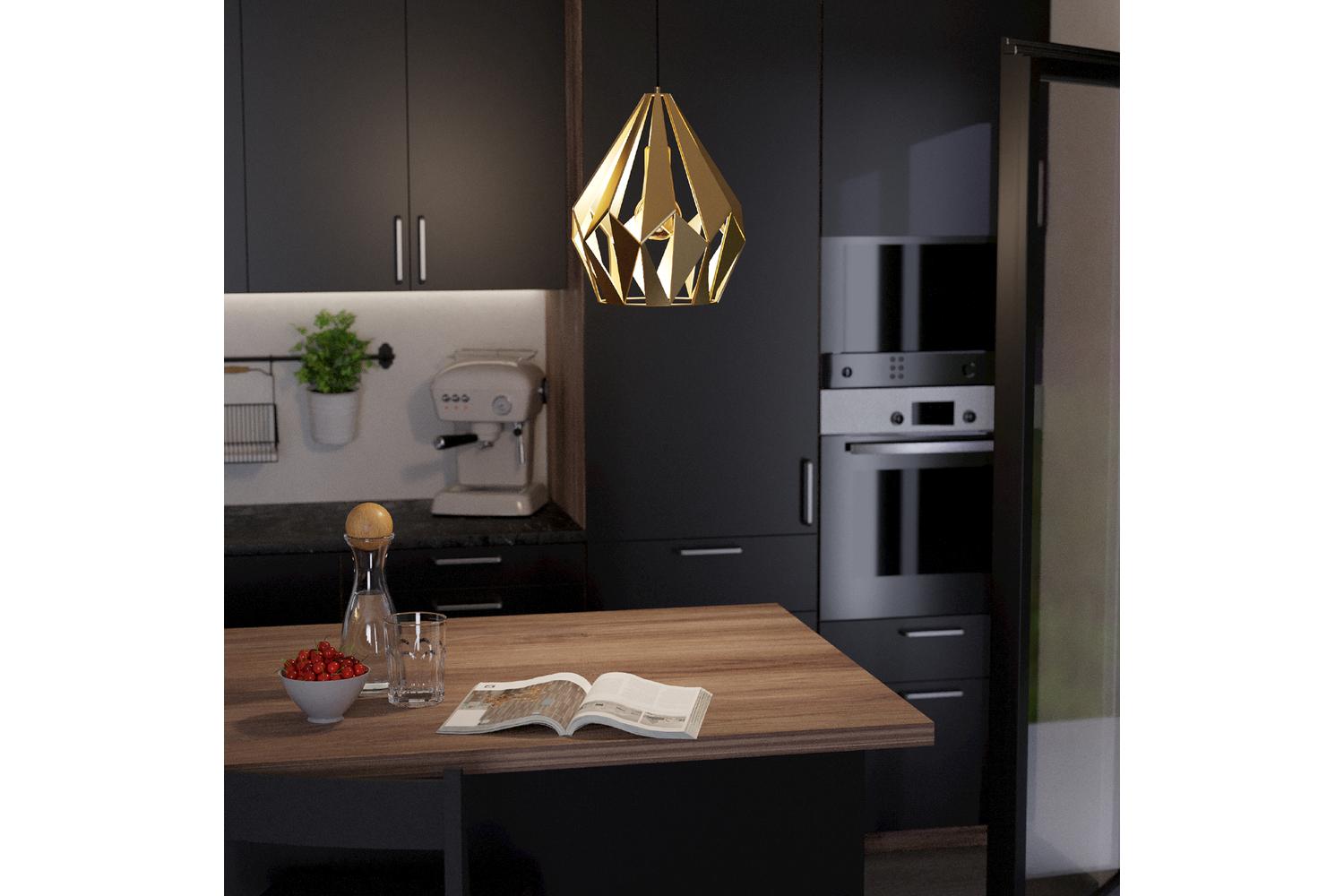Eglo | Carlton Geometric Pendant Light | 110 x 31 cm | Gold