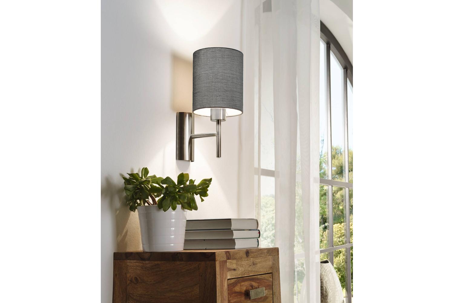 Eglo | Pasteri Wall Light | Nickel/Grey