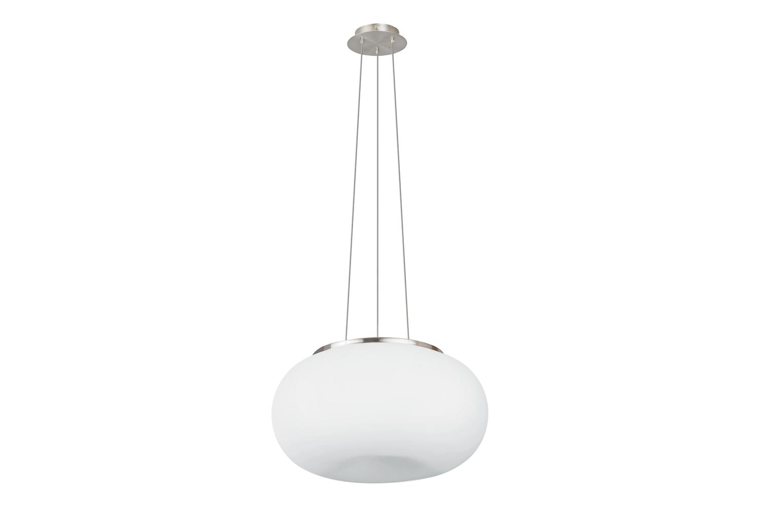 Eglo | Optica Steel and Glass Pendant Light | White