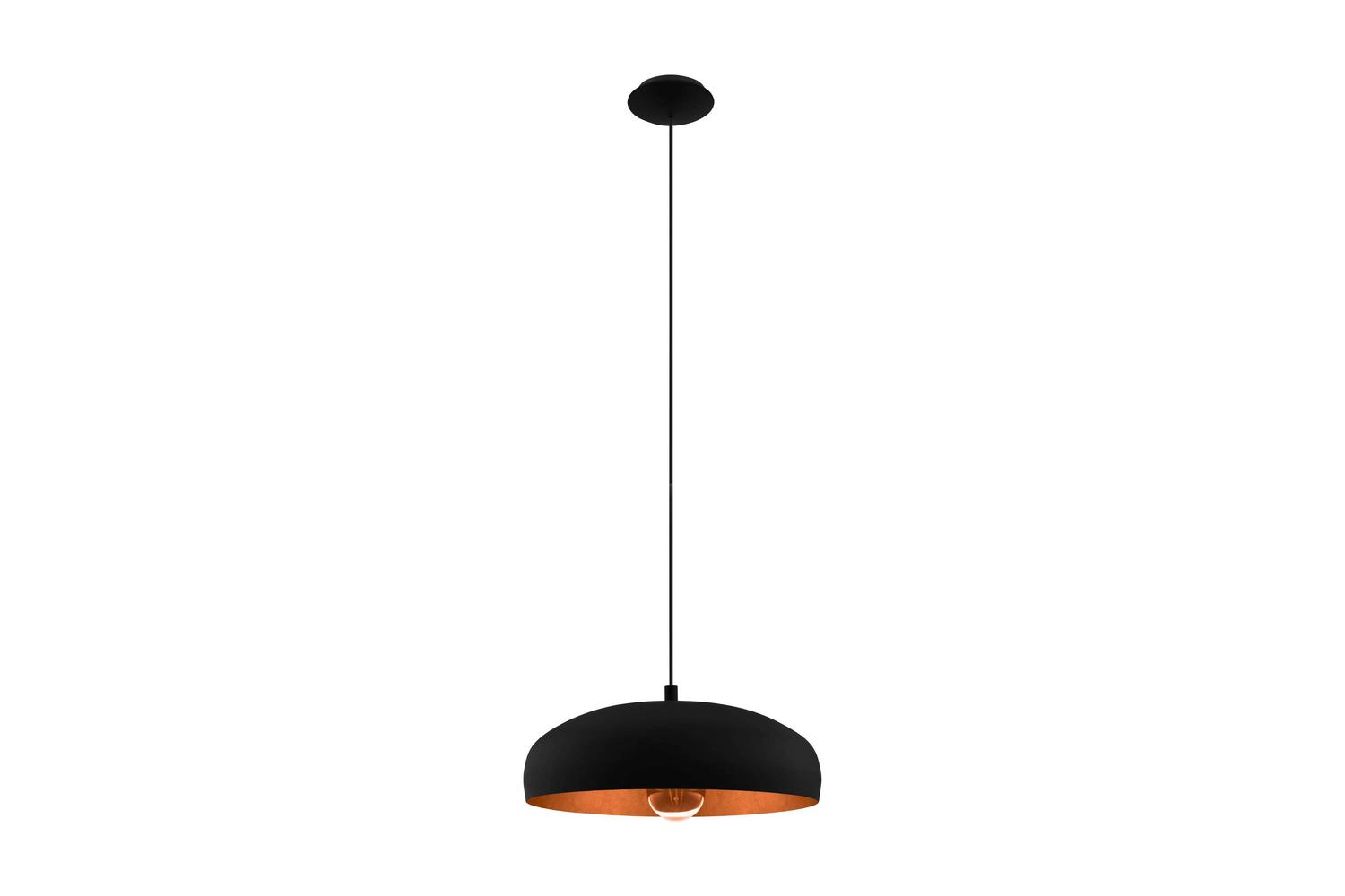 Eglo | Mogano 1 Vintage Pendant Light | Black/Copper
