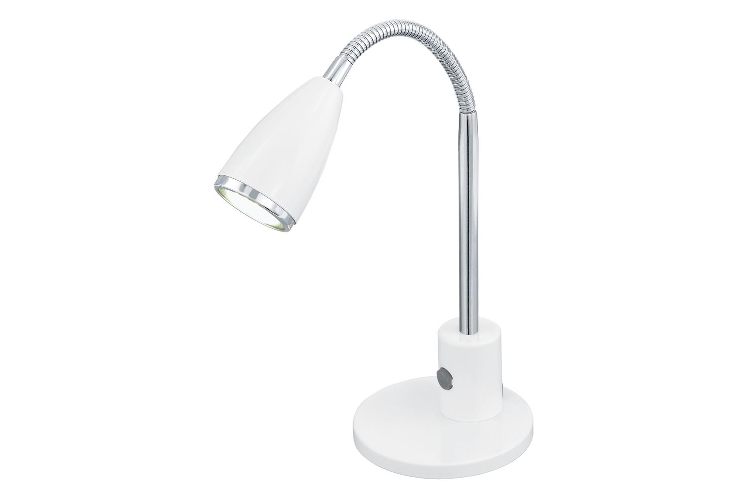 Eglo | Fox Adjustable LED Desk Lamp | White/Chrome