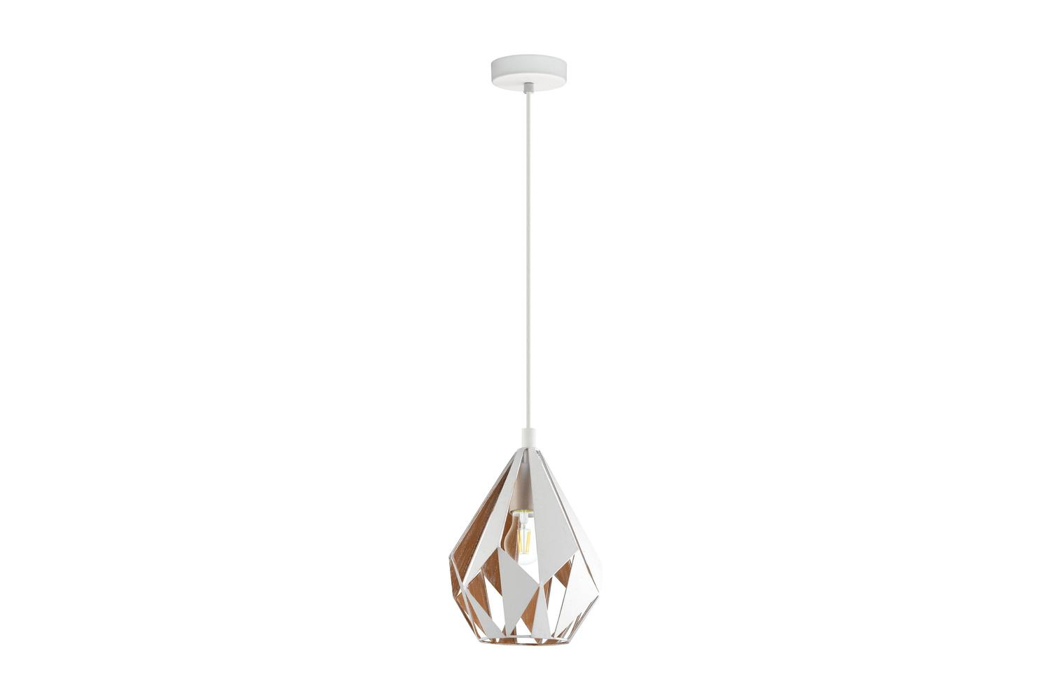 Eglo | Carlton Geometric Pendant Light | 110 x 20.6 cm | White/Gold