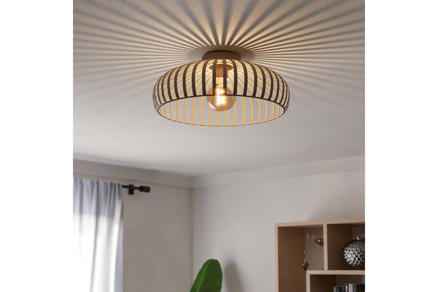 Eglo | Mogano 3 Caged Style Ceiling Light | 28 cm | Sandy