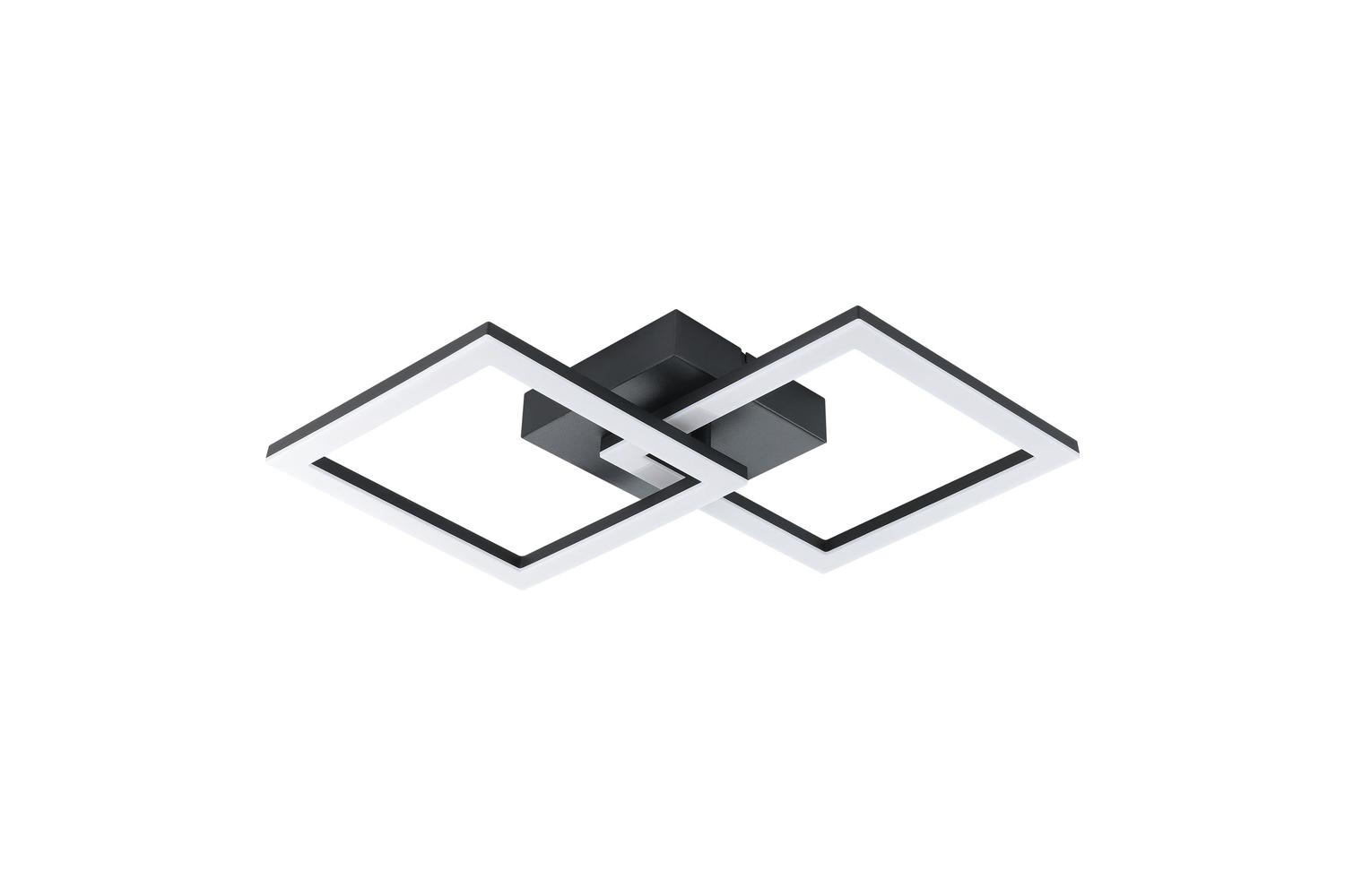 Eglo | Essentials Square LED Ceiling Light | Black/White