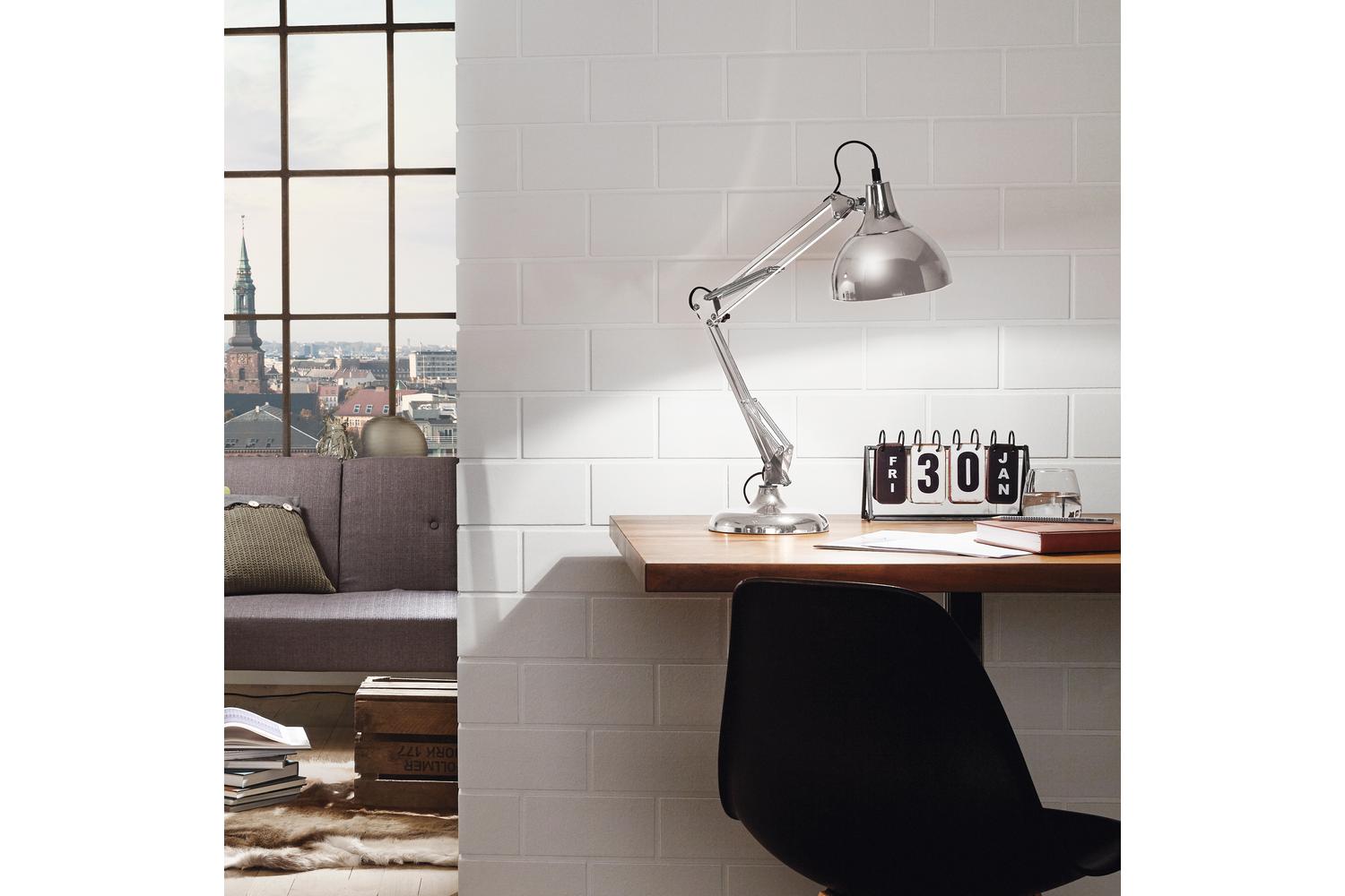 Eglo | Borgillio Adjustable Classic Desk Lamp | Chrome