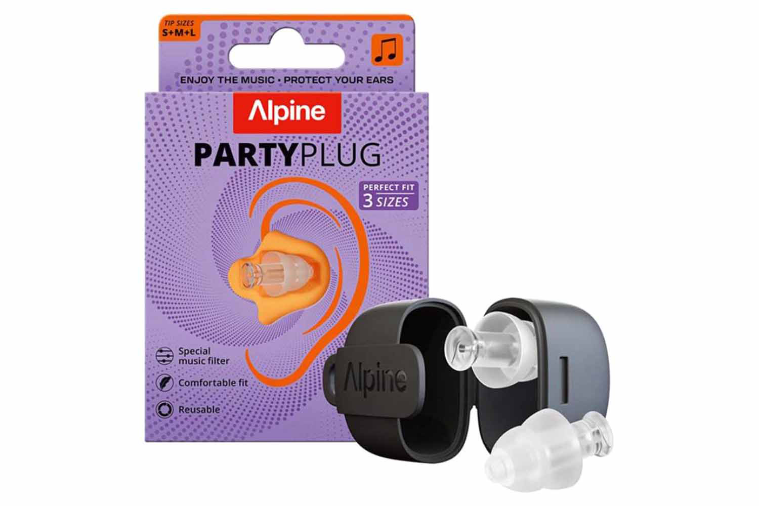 Alpine Party Plugs Hearing Protection - Transparent