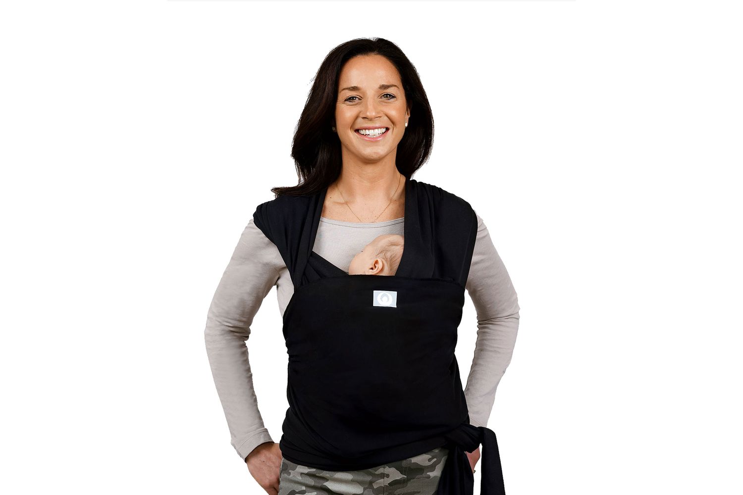 Stretchy Baby Wrap Organic Cotton Ebony