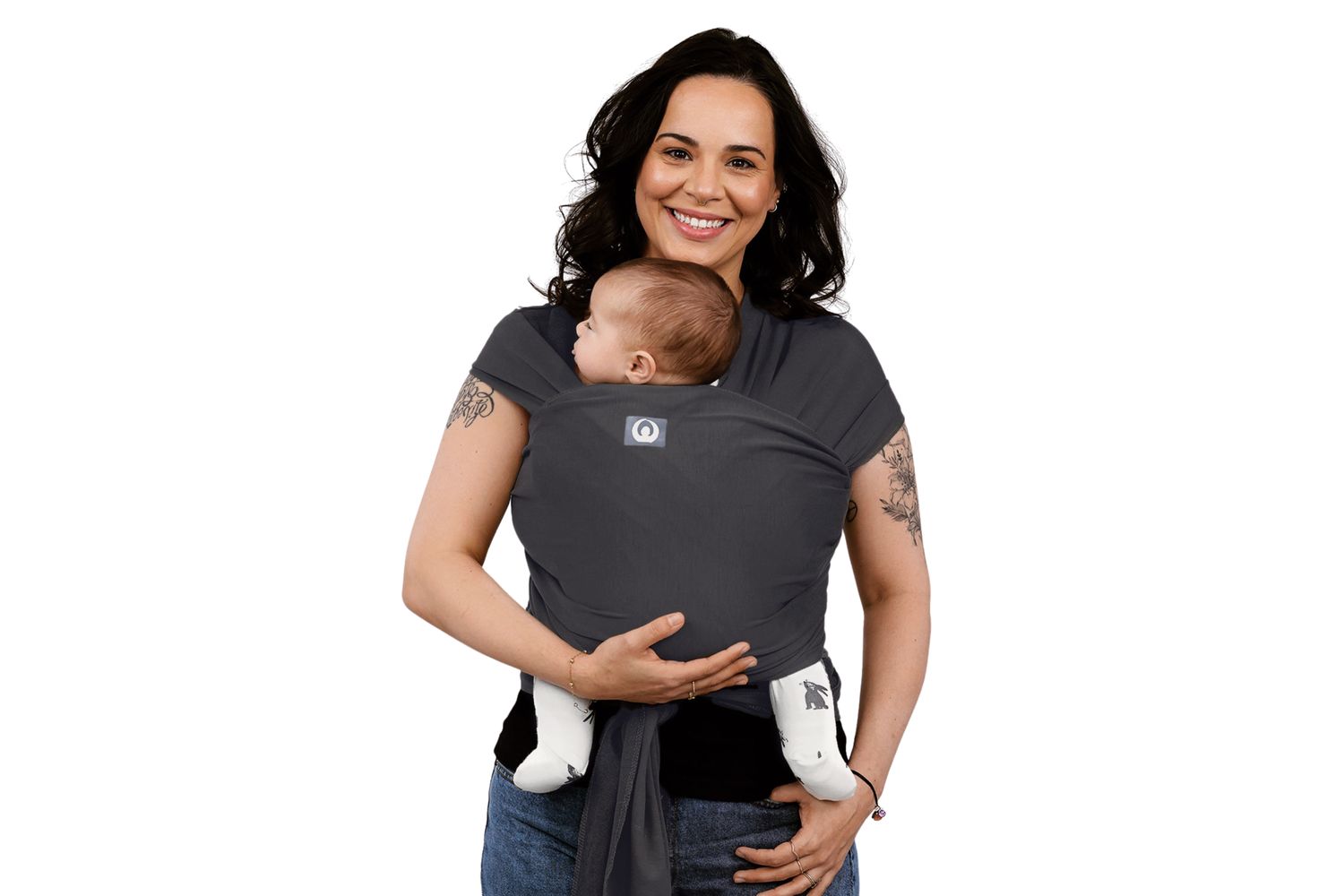 Stretchy Baby Wrap Organic Cotton Graphite