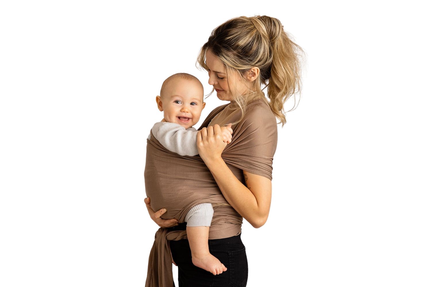 Stretchy Baby Wrap Organic Cotton Nutmeg