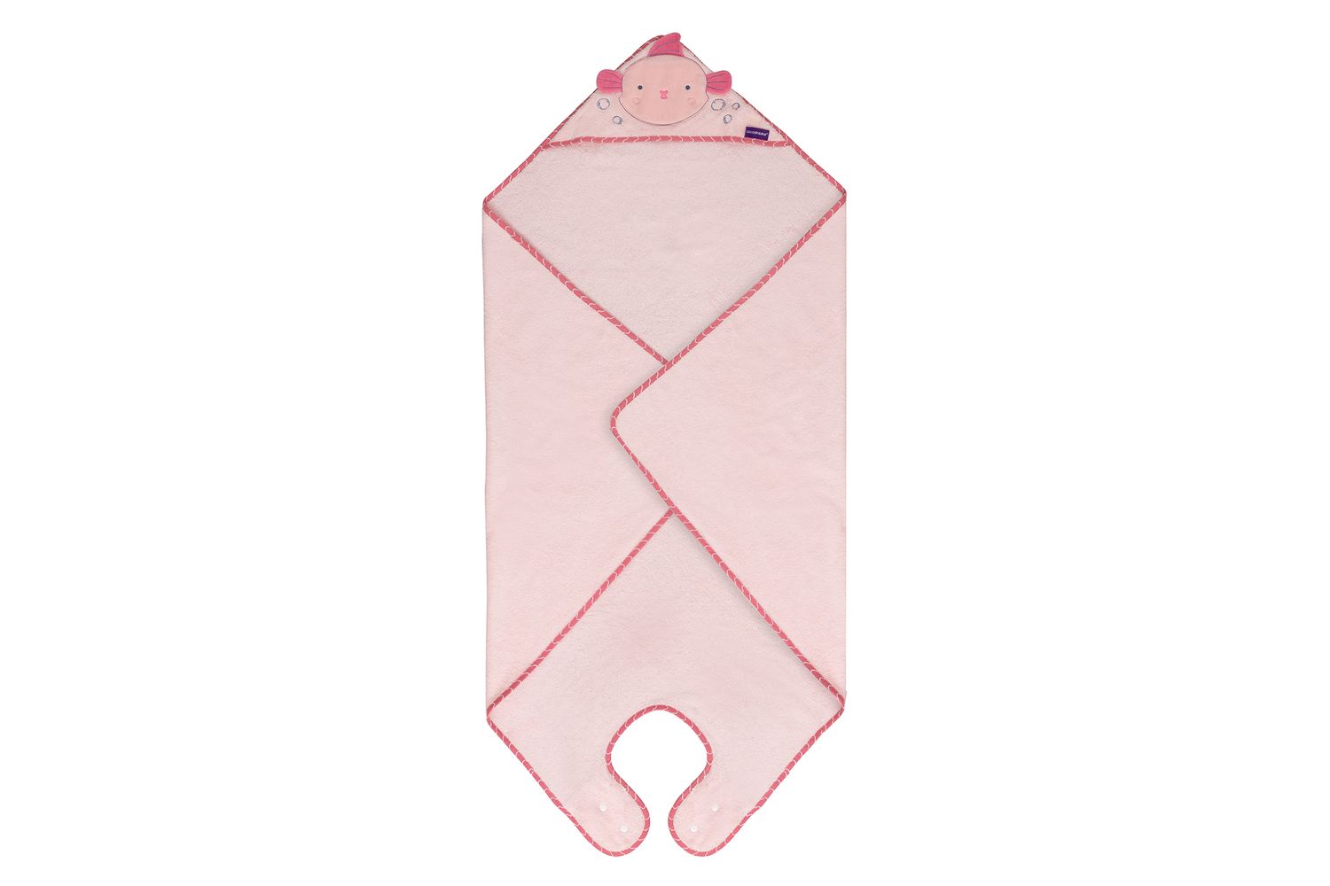 Bamboo Extra Large Apron Baby Bath Towel - Pink Vat At Zero Rate