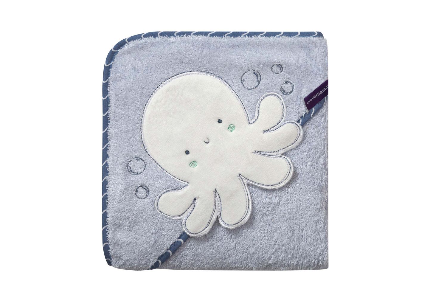 Bamboo Extra Large Apron Baby Bath Towel - Blue Vat At Zero Rate