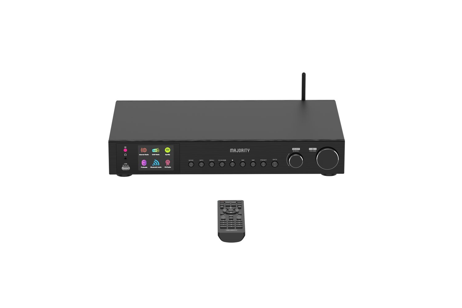 Majority Fitzwilliam 2024 Internet Radio Tuner & Music System | FTZADTBLK2