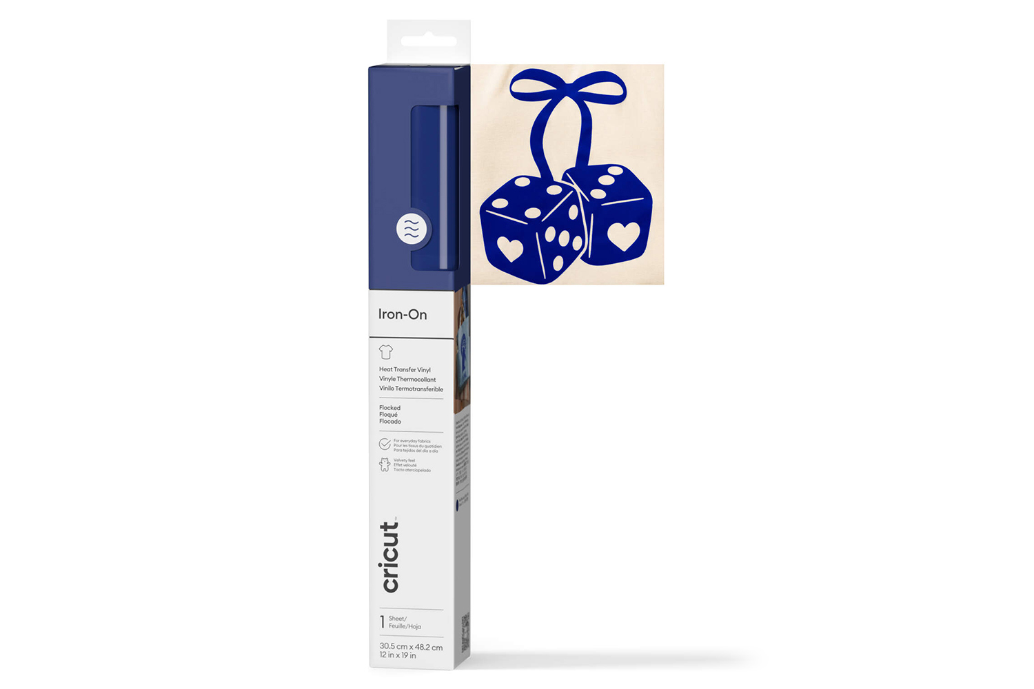 Cricut 12 x 19" Flocked Iron-On | Blue