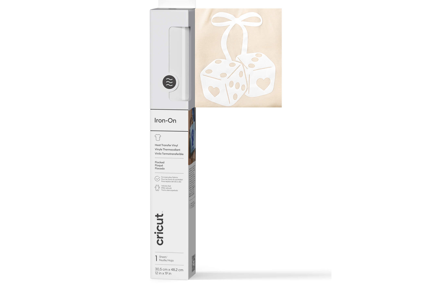 Cricut 12 x 19&quot; Flocked Iron-On | White