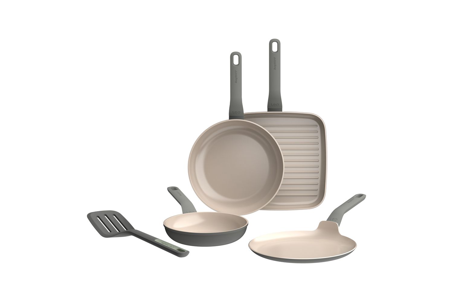 Berghoff 4pc Frying Pan Set Moonmist | Frying Pan Set | Non-stick Aluminium | 20cm 24cm 26cm