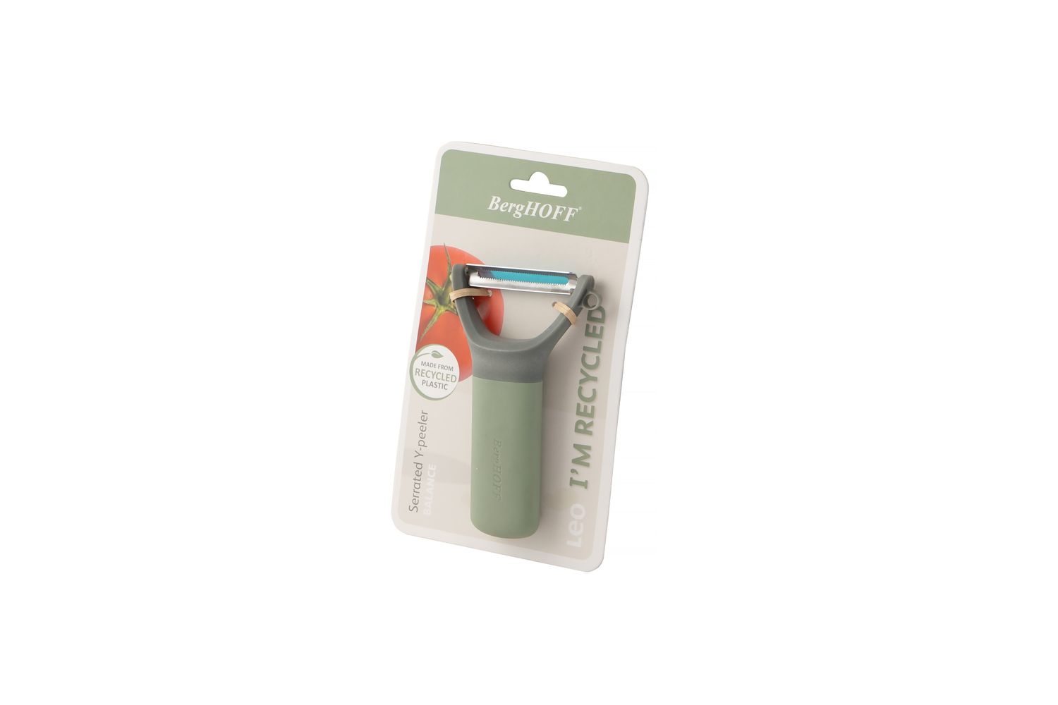 Berghoff Straight Peeler | Kitchen Gadget | Recycled Plastic Handle | Green