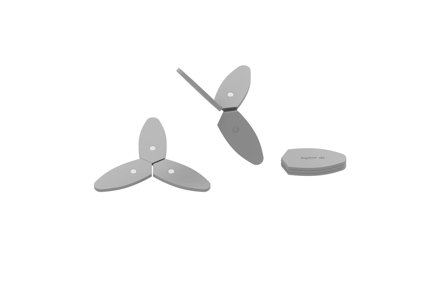 Berghoff Foldable Magnetic Trivet Balance Moonmist | Trivet | Silicone | Grey