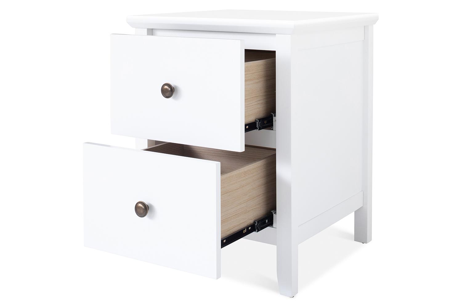 Ezra Bedside Locker | 2 Drawer | White