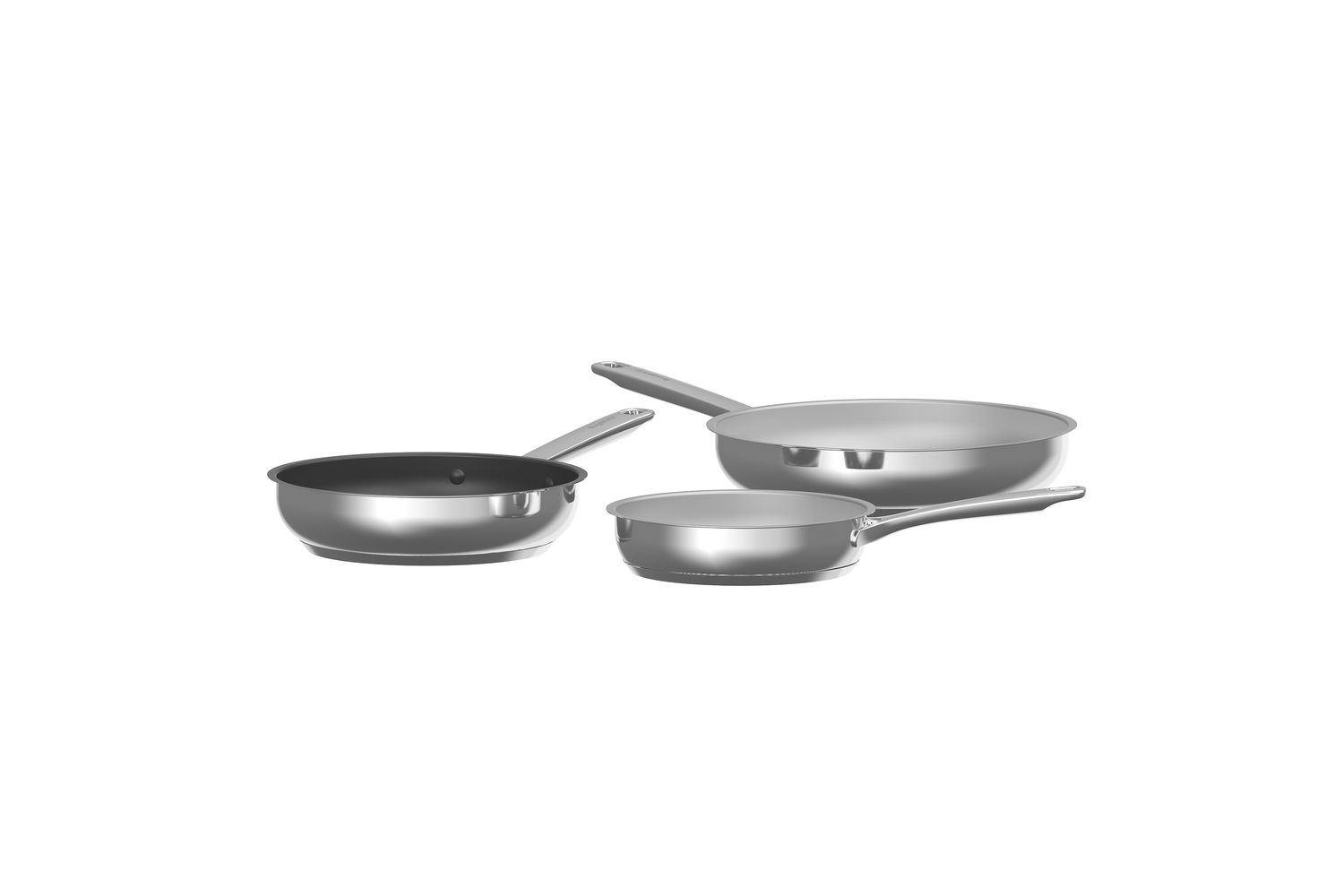Berghoff Helix Frying Pan Set | Stainless Steel | 3 Piece