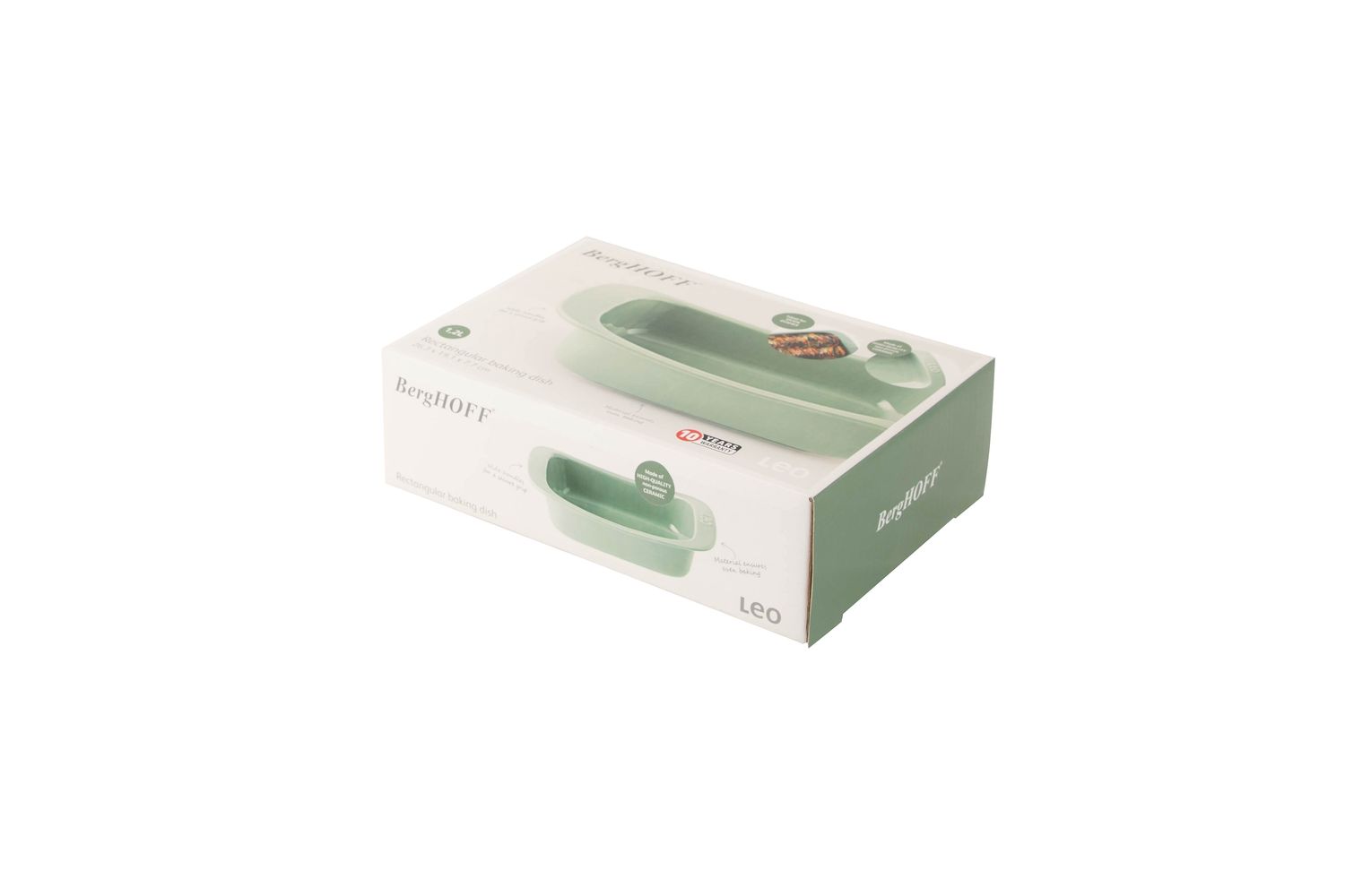 Berghoff Rectangular Baking Dish Balance Sage | Baking Dish | Stoneware | 20.3x16.5x6cm