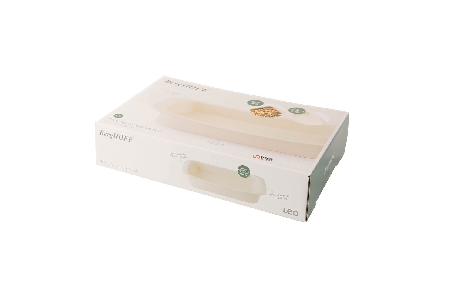 Berghoff Rectangular Baking Dish Balance Moonbeam | Baking Dish | Stoneware | 35.5x25x7.3cm