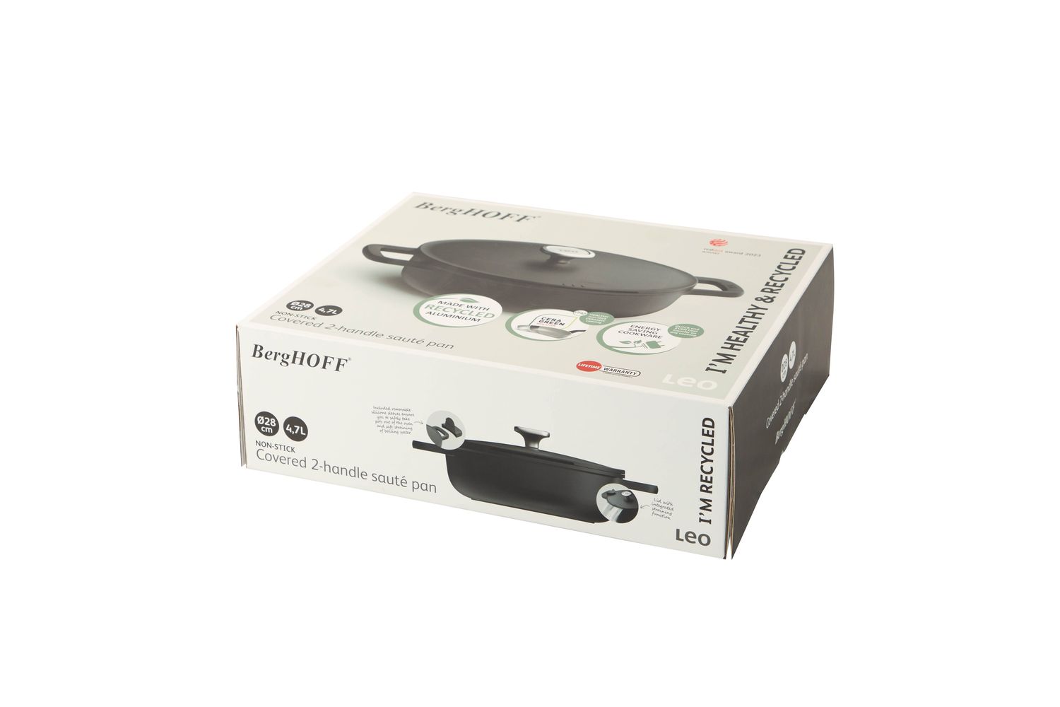 Berghoff 28cm Non Stick Covered Saute Pan | Saute Pan | Aluminium | 28cm