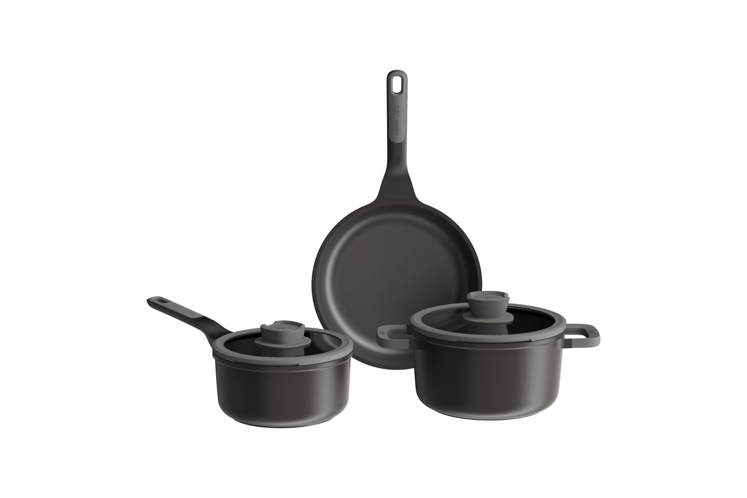 Berghoff 5 Pc Cookware Set Moonmist | Cookware Set | Recycled Cast Aluminium | 18 Cm, 20 Cm, 24 Cm