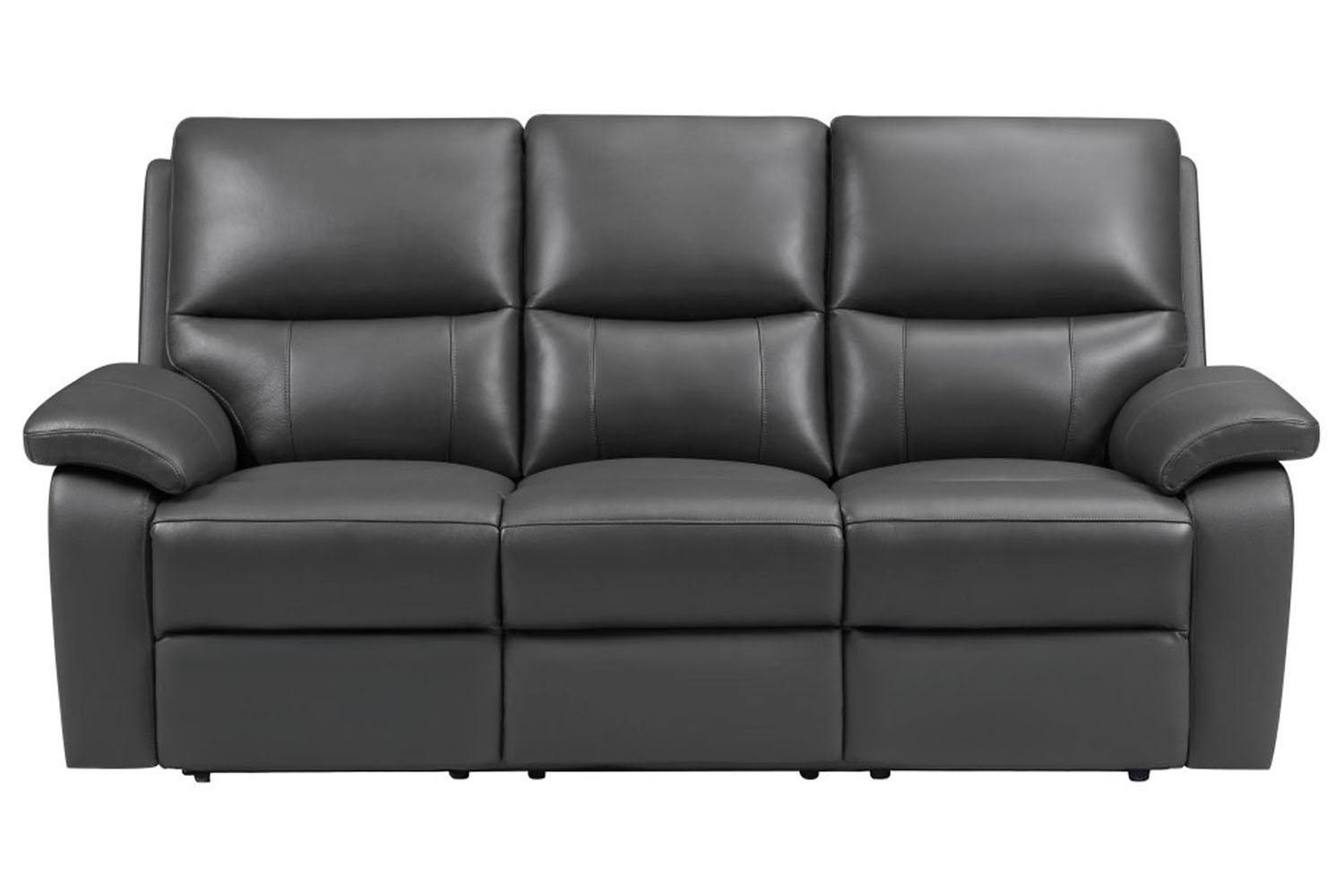 Cannes 3 Seater Sofa | Power Recliner | Leather | Charcoal