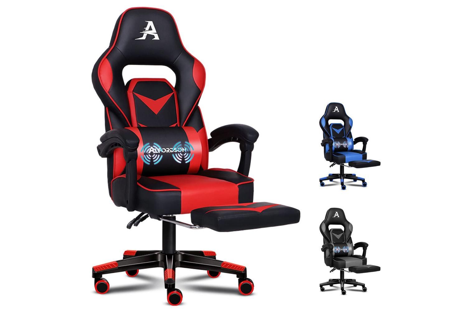 Alfordson Gaming Chair | Racing Executive | Pu Leather Faux Leather | Red