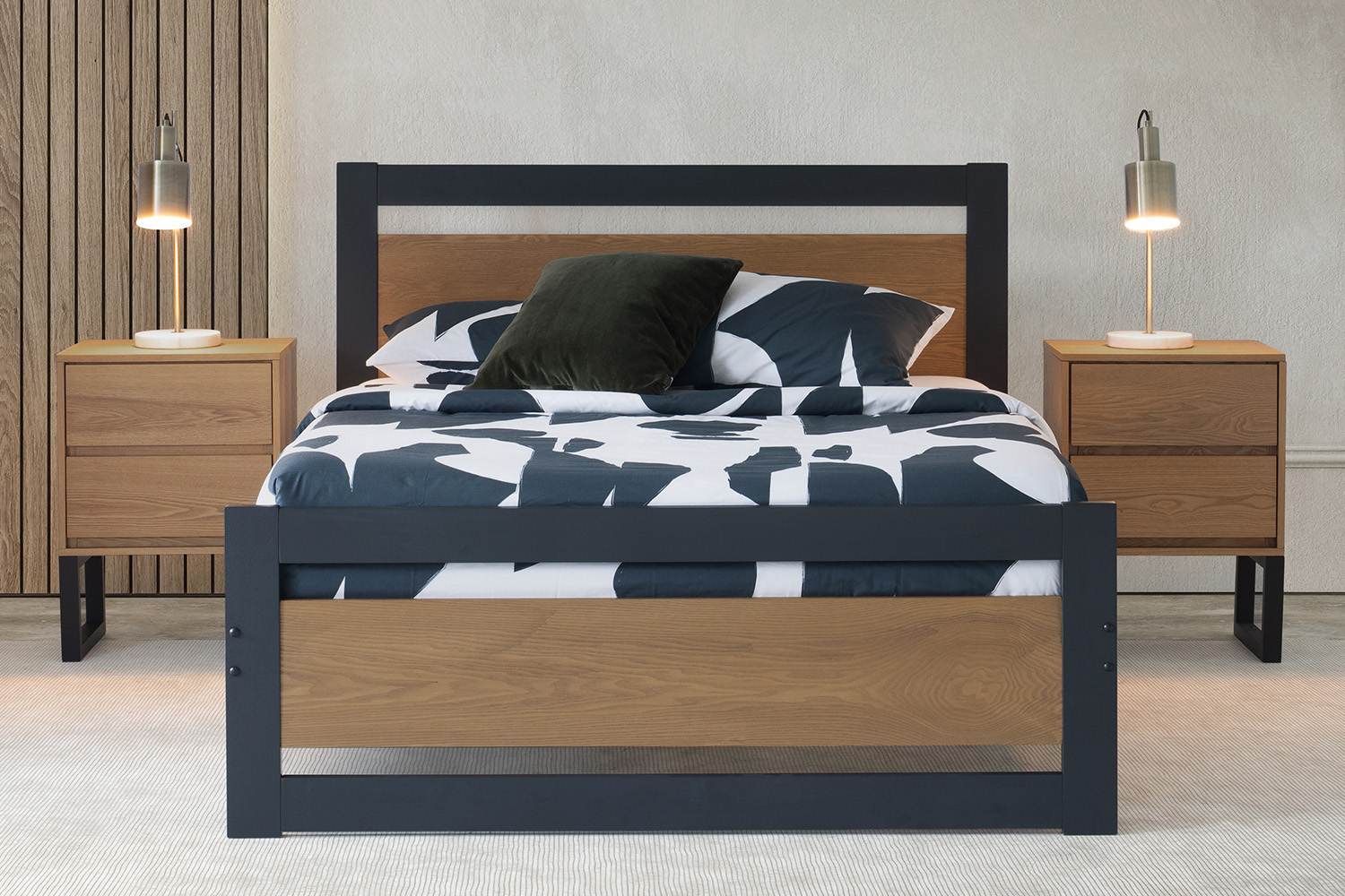 Alexis Bed Frame | Double | 4ft6 | Ash/Charcoal
