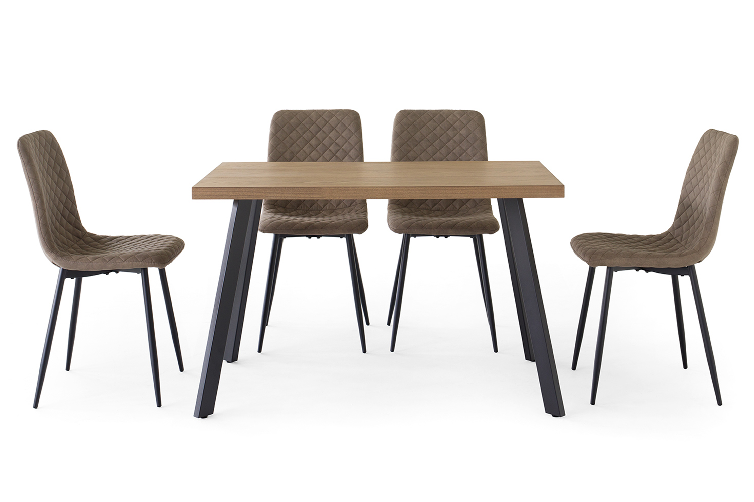 Becks Dining Set | Table & 4 Chairs | Medium Oak