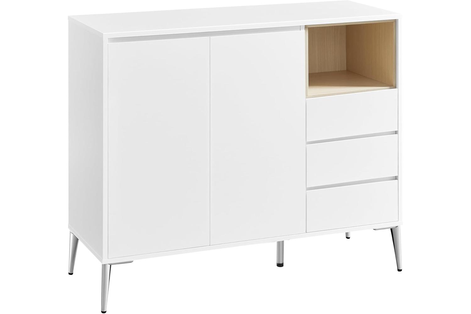 Vasagle Storage Cabinet | Particleboard | Cloud White | 103.5 X 40 X 85 Cm