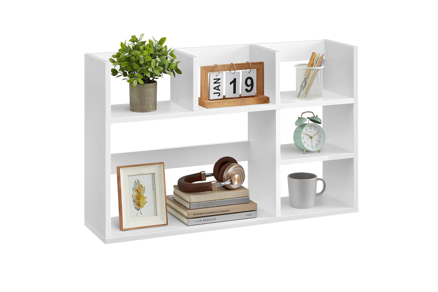 Vasagle Storage Shelf | Particleboard | White | 80 X 20 X 50 Cm