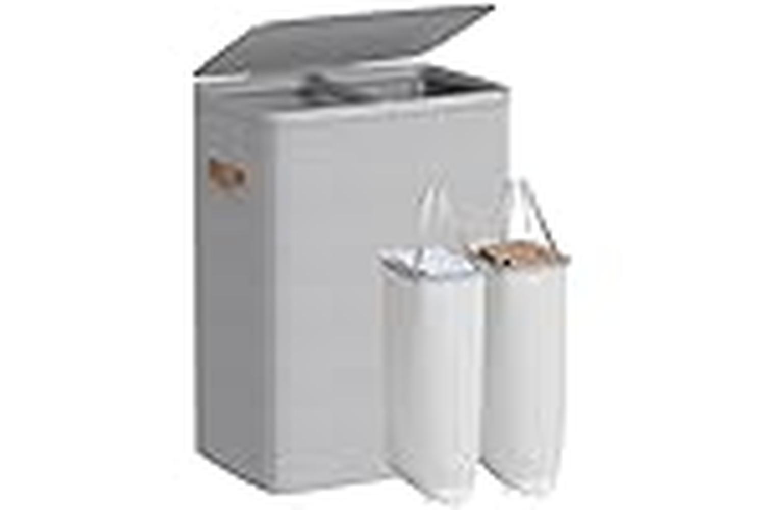 Laundry Basket | Laundry & Clothing Care | Polyester Fabric | Dove Gray | 56 X 40 X 75 Cm