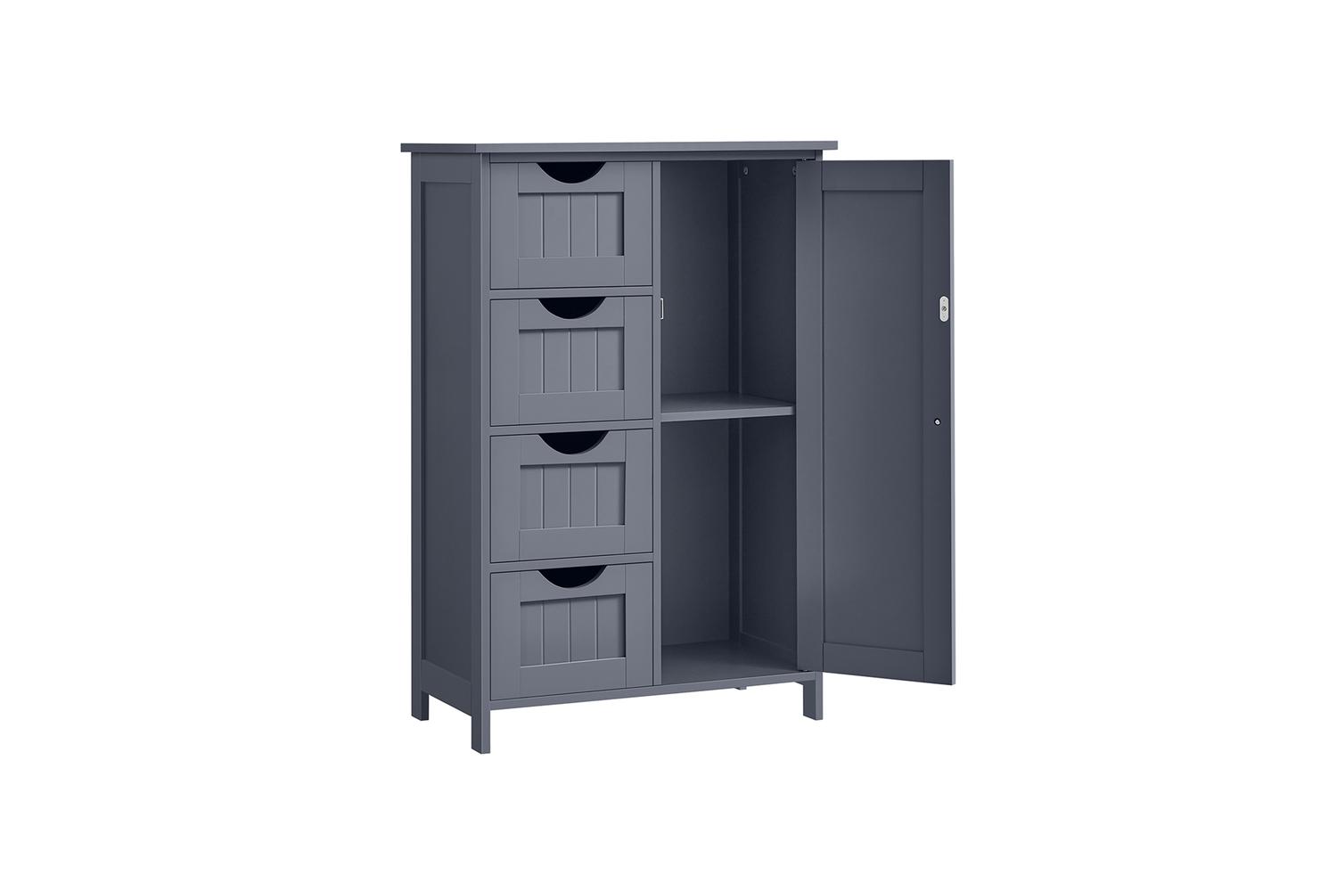 Side Cabinet | Bathroom Storage | Mdf | 30 X 55 X 82 Cm