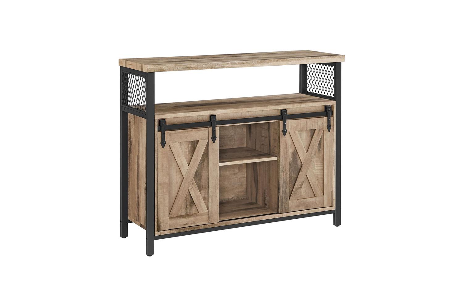 Vasagle Storage Cabinet | Chipboard And Steel | 33 X 100 X 80 Cm