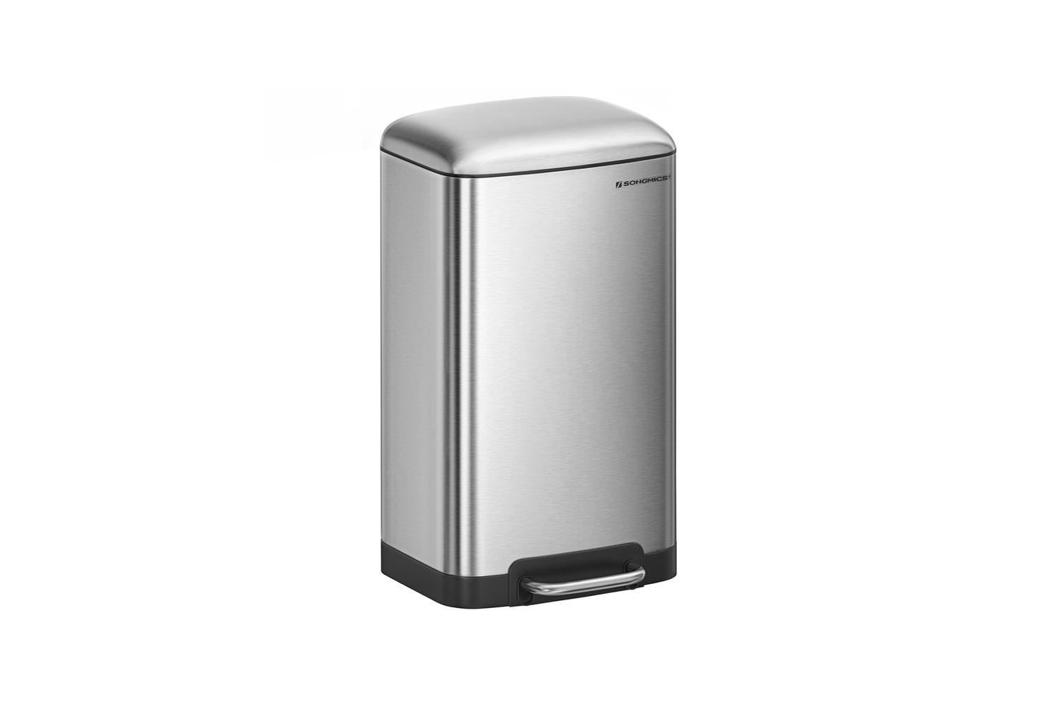Songmics Trash Can | Rubbish Bin | Stainless Steel | 61.5cm
