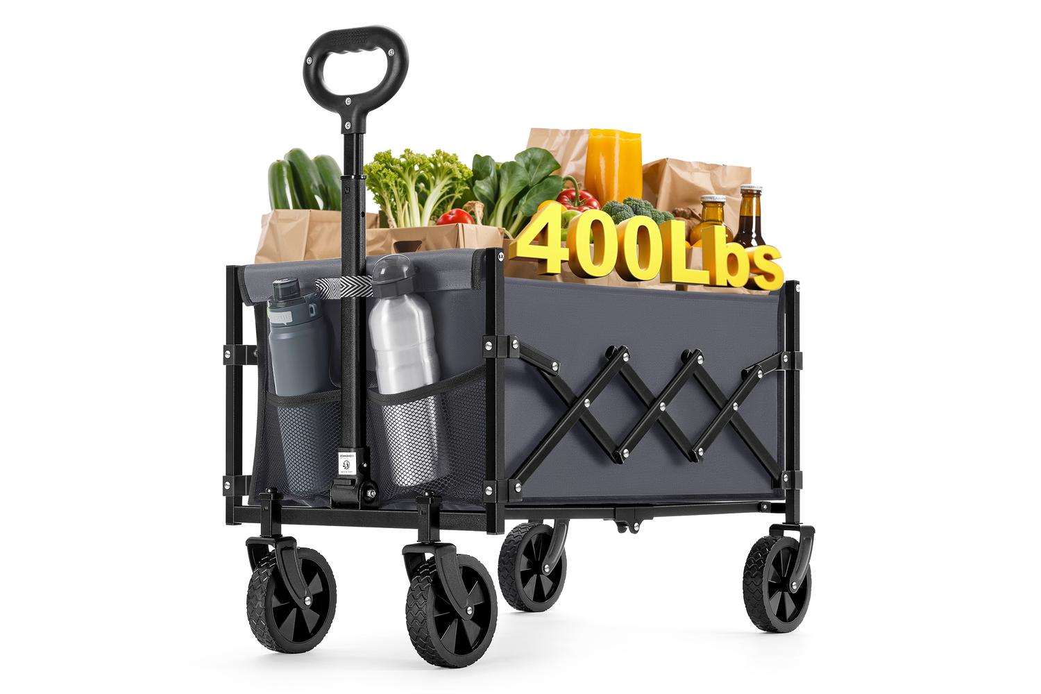 Foldable Wagon | Trolley | Steel & Oxford Fabric | 180kg Capacity