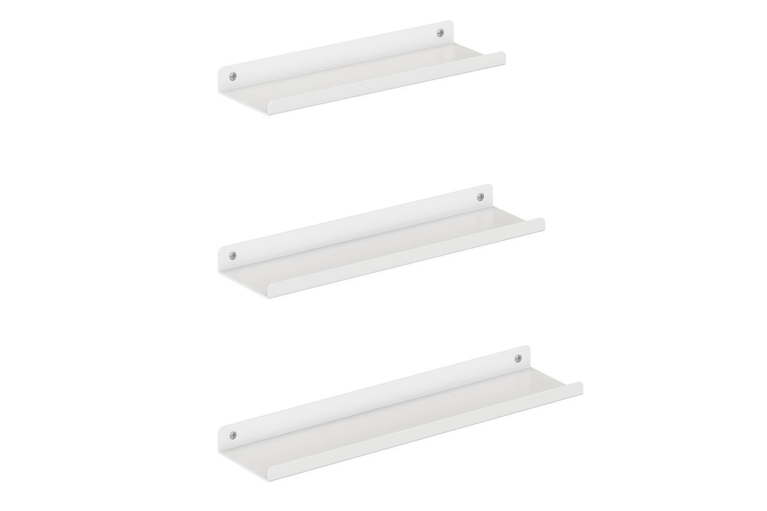 Songmics Floating Shelves | Wall Shelf Set | Powder-coated Iron | White