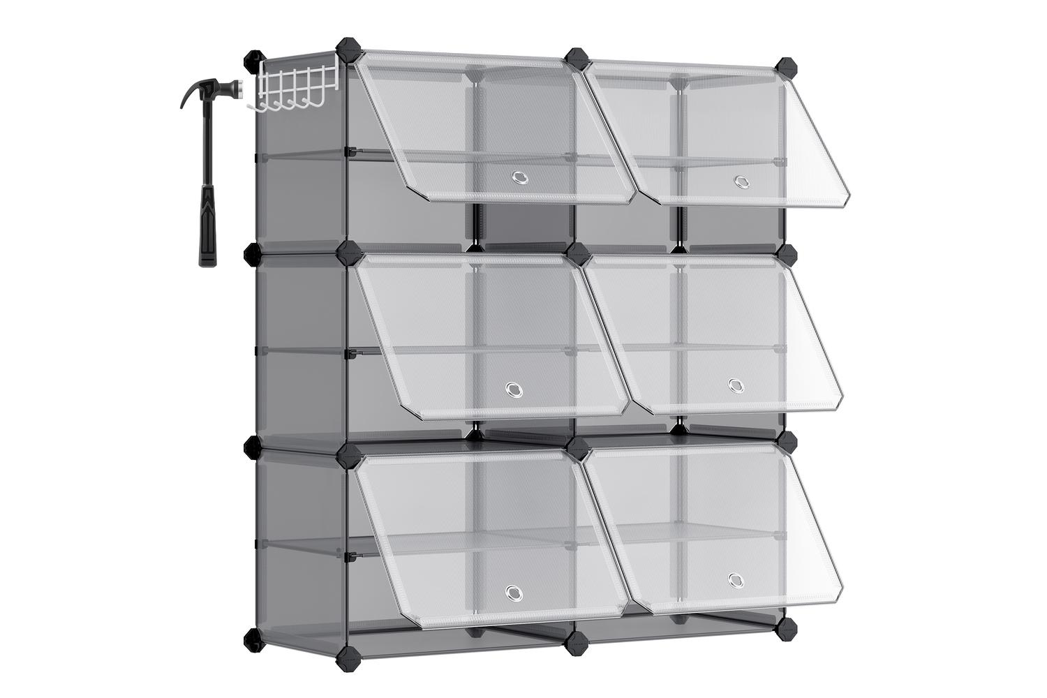 Shoe Rack | Shoe Storage Unit | Plastic And Steel | Large