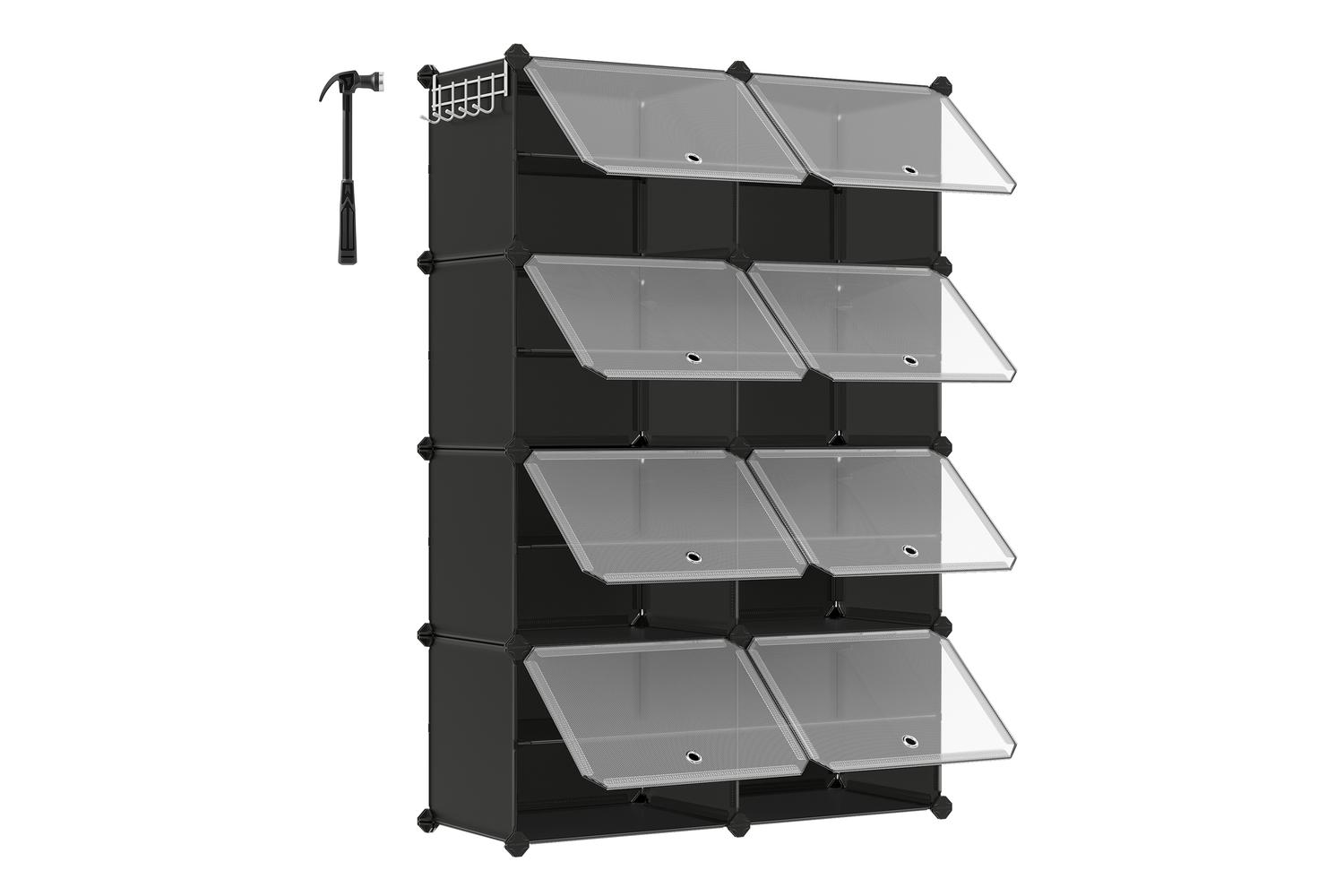 Shoe Rack | Shoe Storage Unit | Plastic And Steel | Large